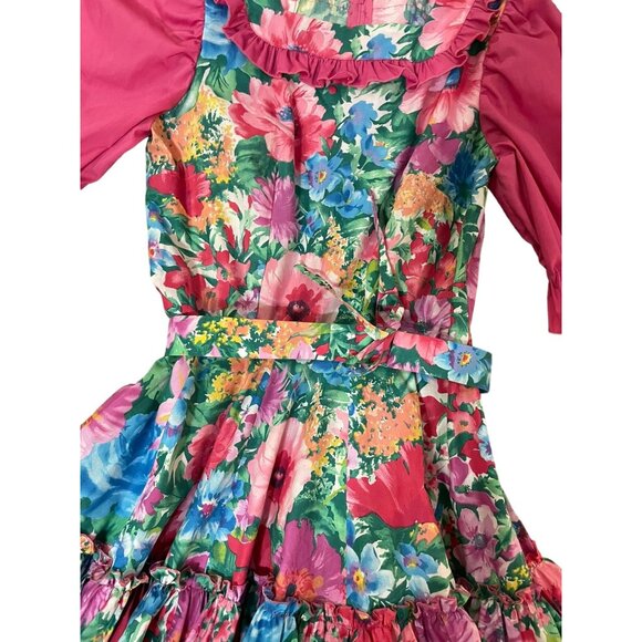 Vintage Handmade Dress and Belt Womens S? Used Floral - Picture 14 of 16